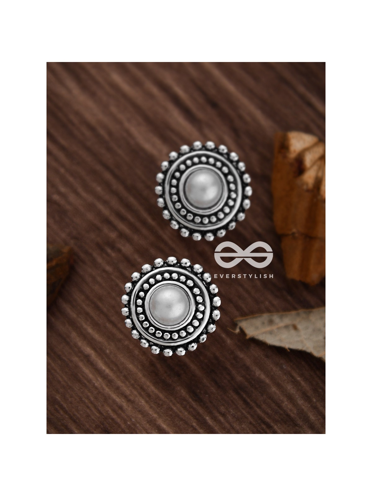 The Little Pearl Button Studs - Tiny Trinket Earrings