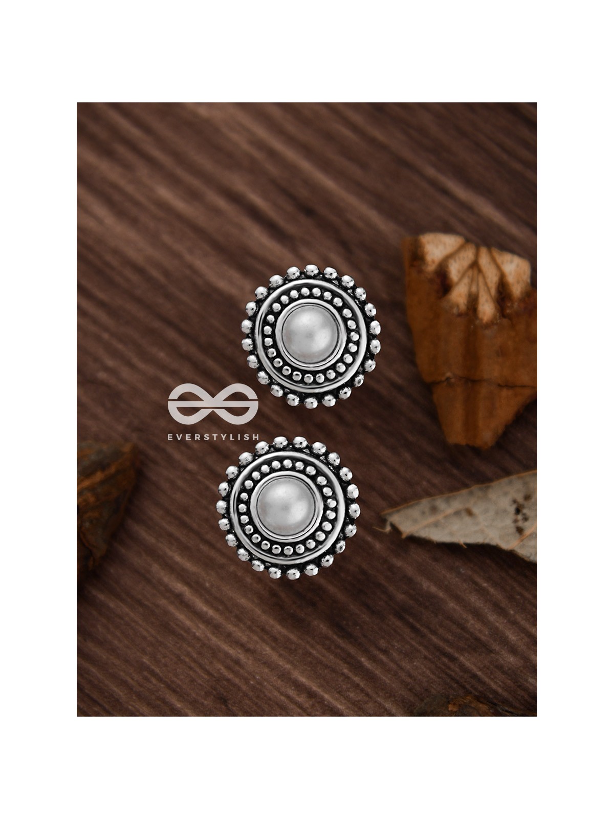 The Little Pearl Button Studs - Tiny Trinket Earrings