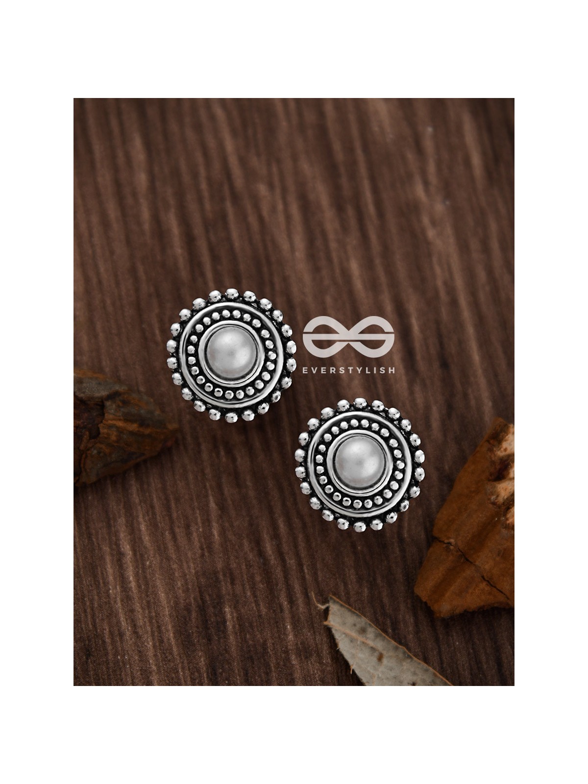 The Little Pearl Button Studs - Tiny Trinket Earrings