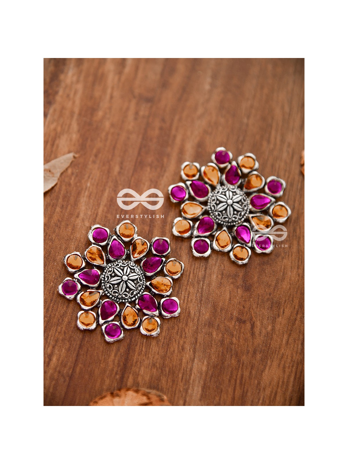 The Bohemian Marvels (Orange-Pink) - Embellished Oxidised Collection