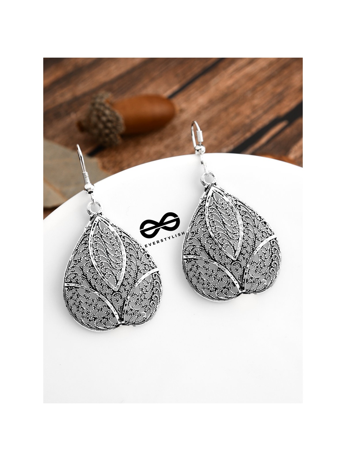 The Delightful Intricate Motifs - Oxidised Boho Earrings
