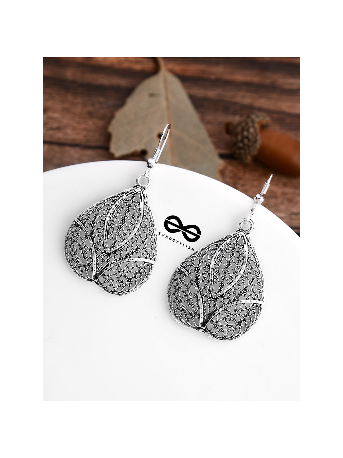 The Delightful Intricate Motifs - Oxidised Boho Earrings