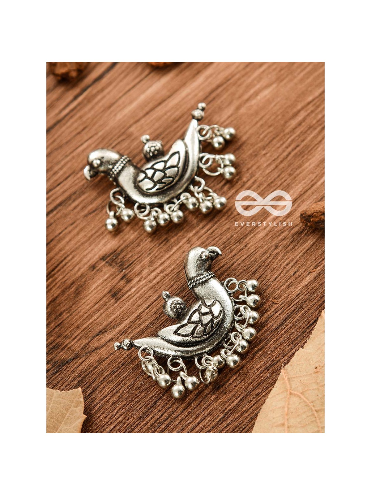 The Dangling Parrots - Oxidised Boho Earrings