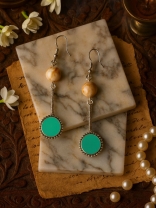 Drip-Drop Rain- Golden Pearls and Bead Anklet