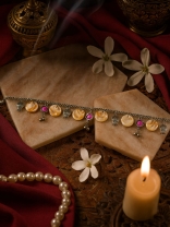 Drip-Drop Rain- Golden Pearls and Bead Anklet