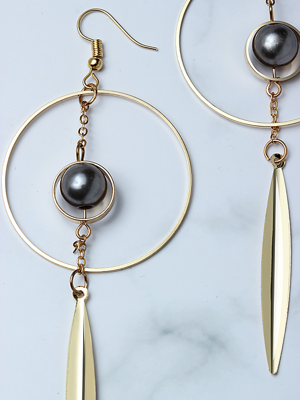 Feather Light Hoop Drop Earings