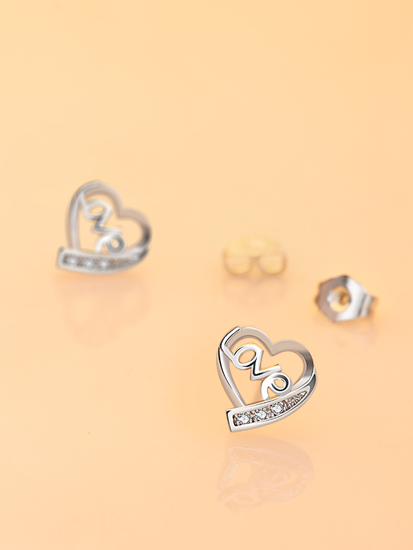 Charming Cupid Hearts CZ Earings