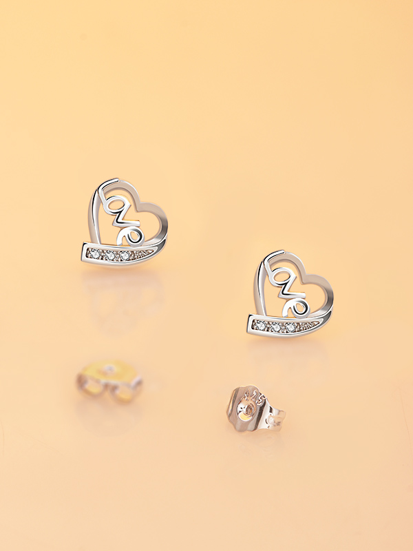 Charming Cupid Hearts CZ Earings