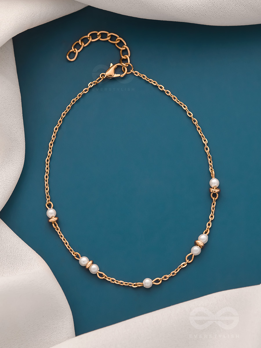 Trail of Lightning- Golden Pearl Anklet