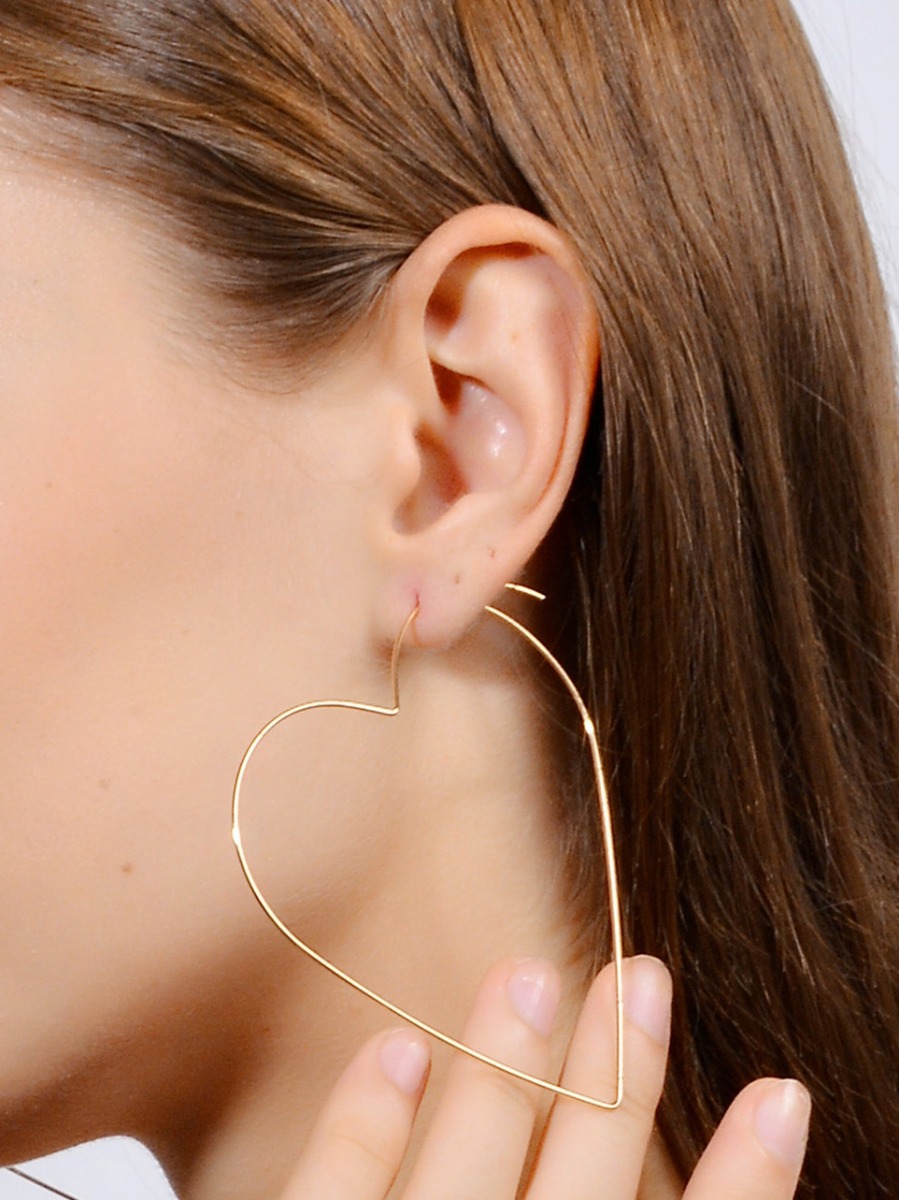 Seeking love from Universe, Oversized Heart Hoops